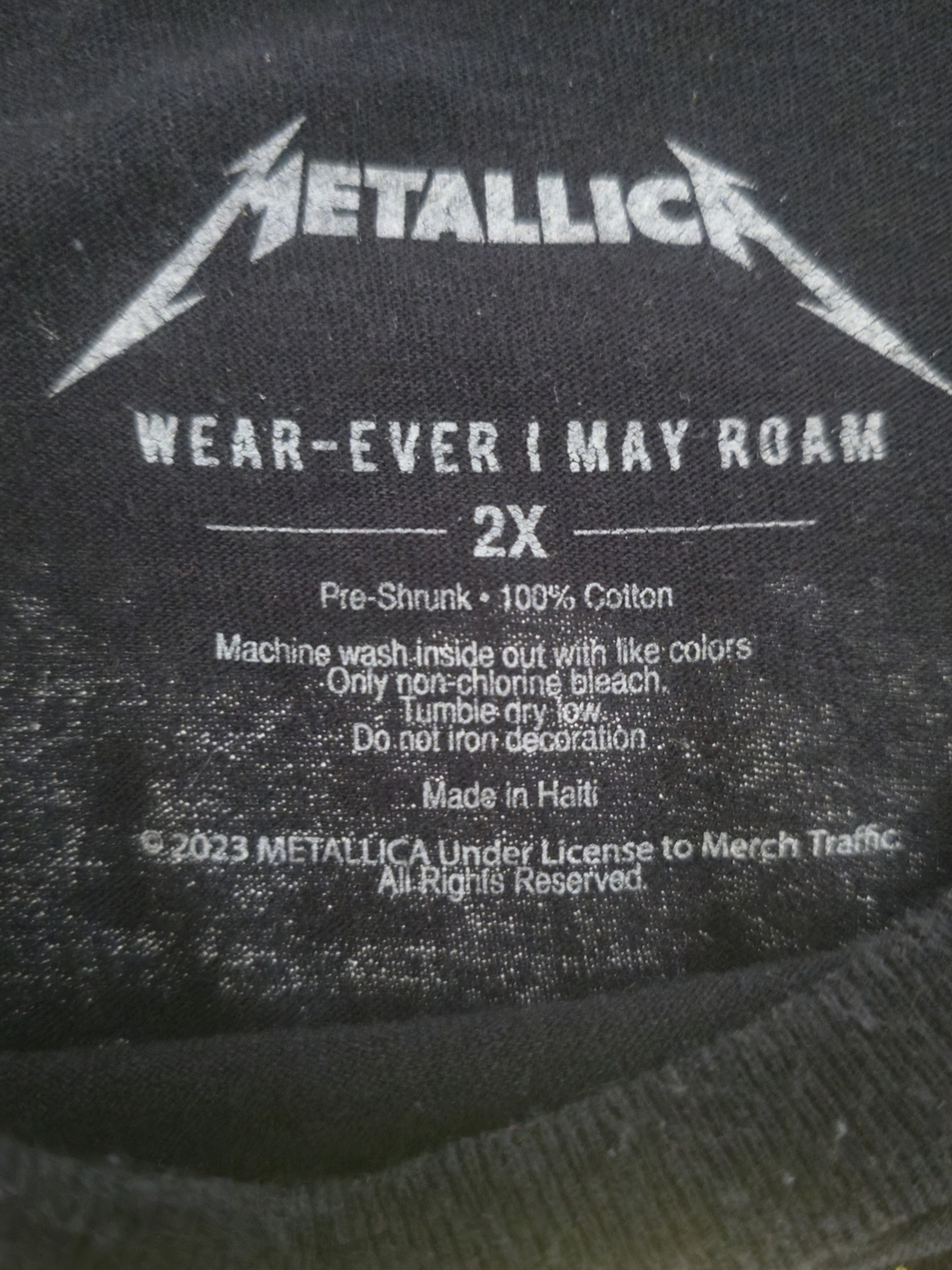 Metallica M72 North American Tour 2023 Black Graphic Tee Rock Metal - Picture 4 of 5